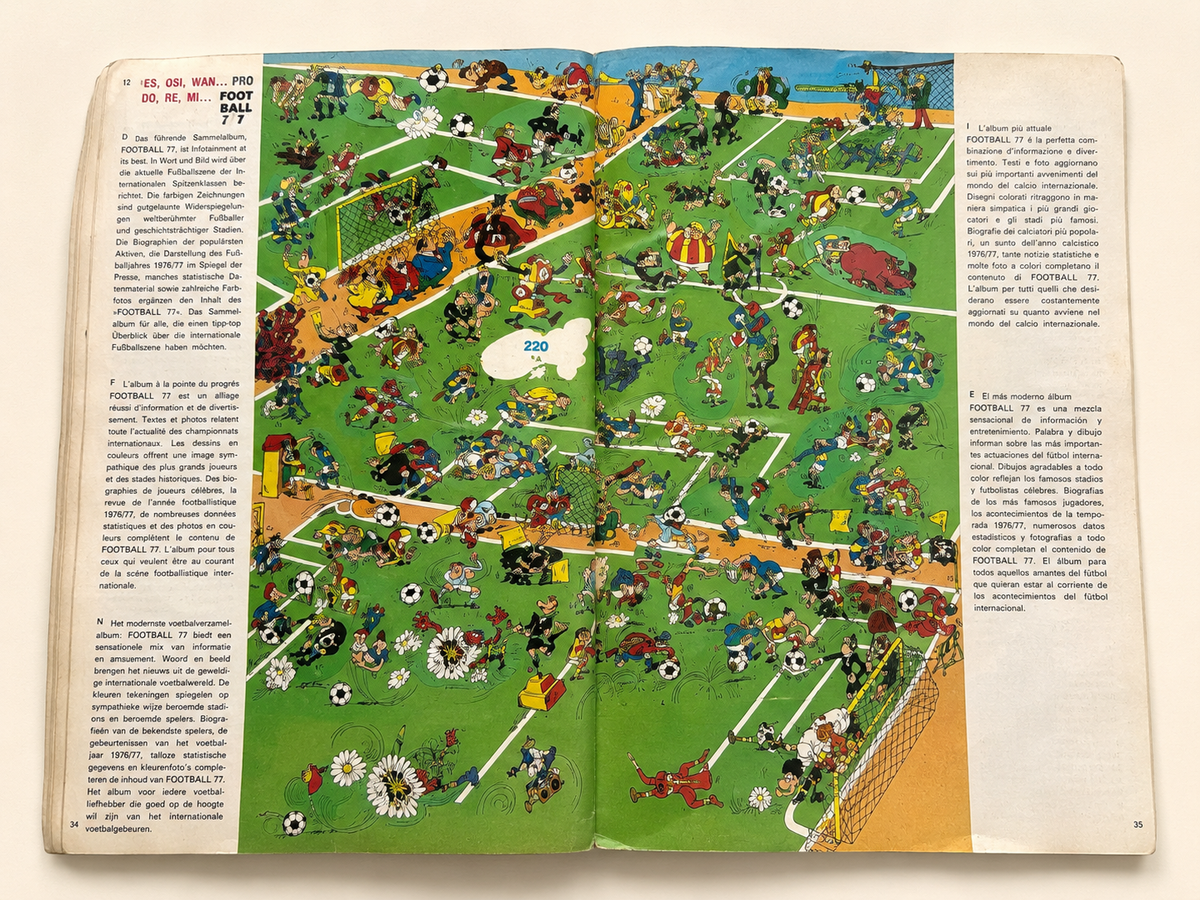 Album Panini Football 77 en images — Championnat français 1977 — incomplet 18 vignettes