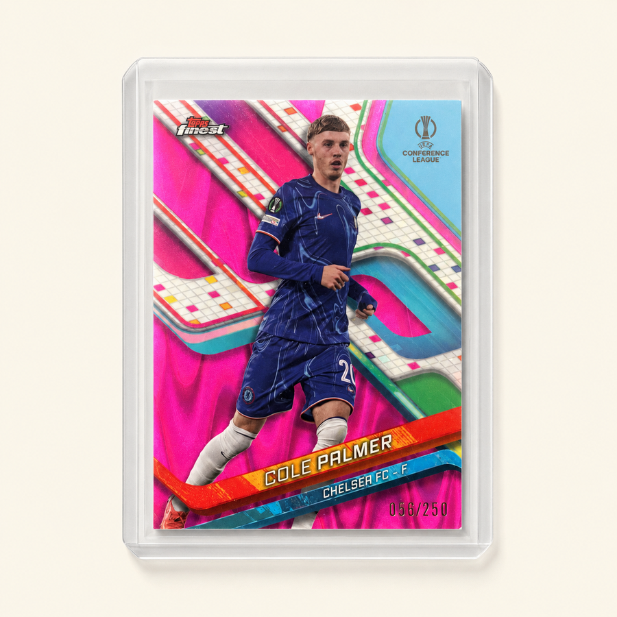 Cole Palmer Chelsea FC — Topps Finest Pink RayWave Refractor #20 — /250