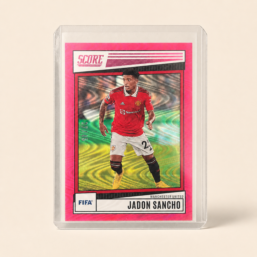 Jadon Sancho Manchester United — Panini Score Pink Swirl #190 — /45