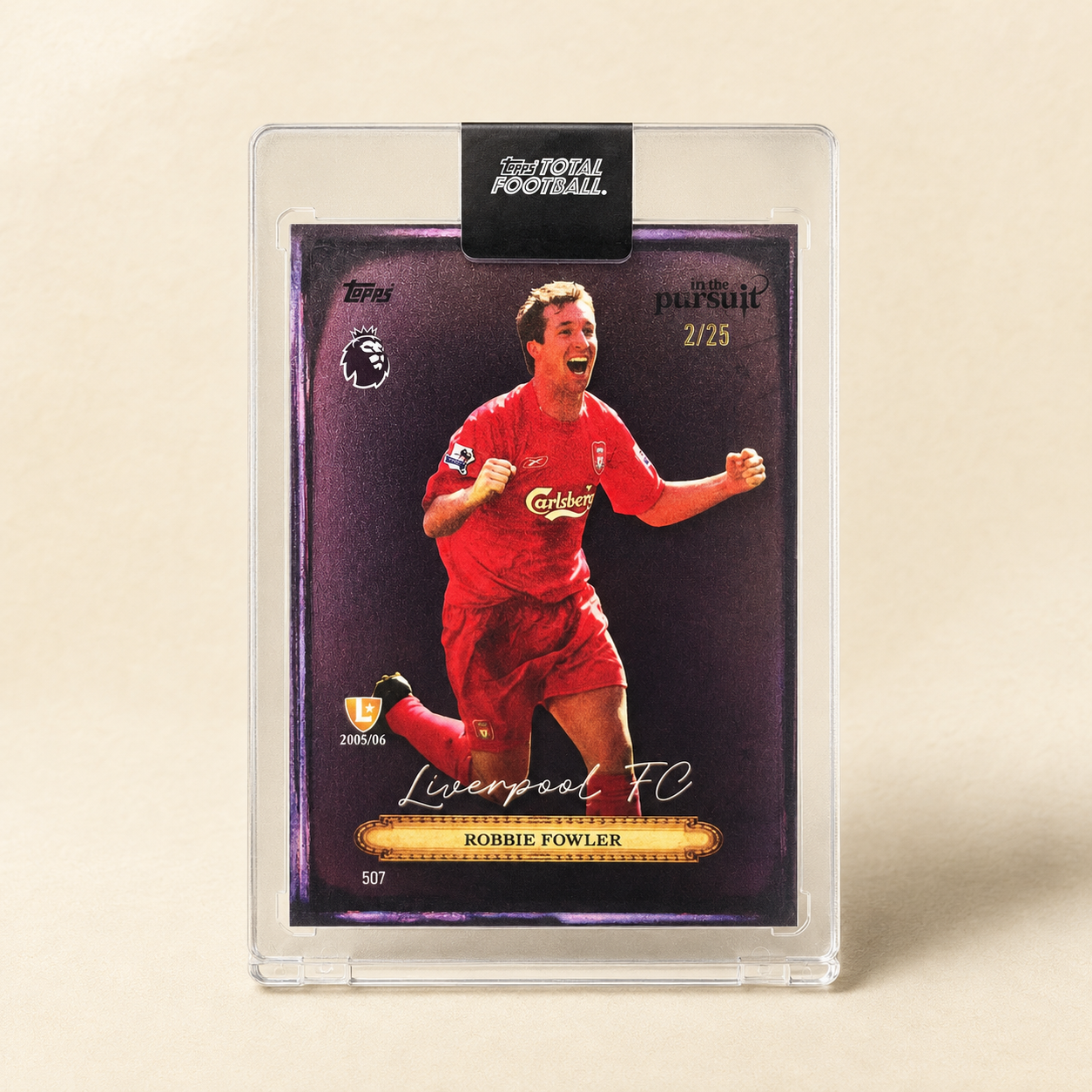 Robbie Fowler Liverpool FC — Topps Total Football The Pursuit #507 — /25