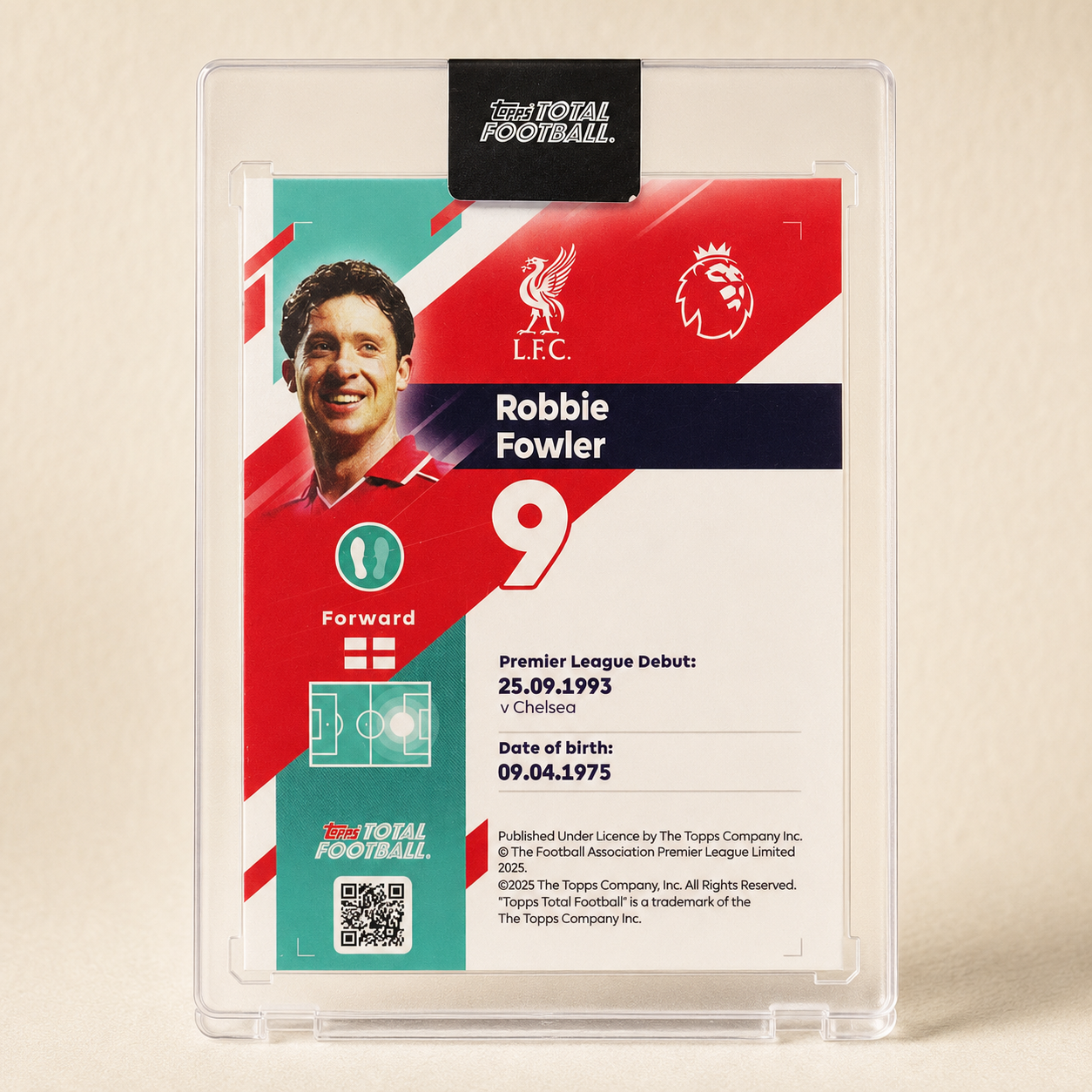 Robbie Fowler Liverpool FC — Topps Total Football The Pursuit #507 — /25