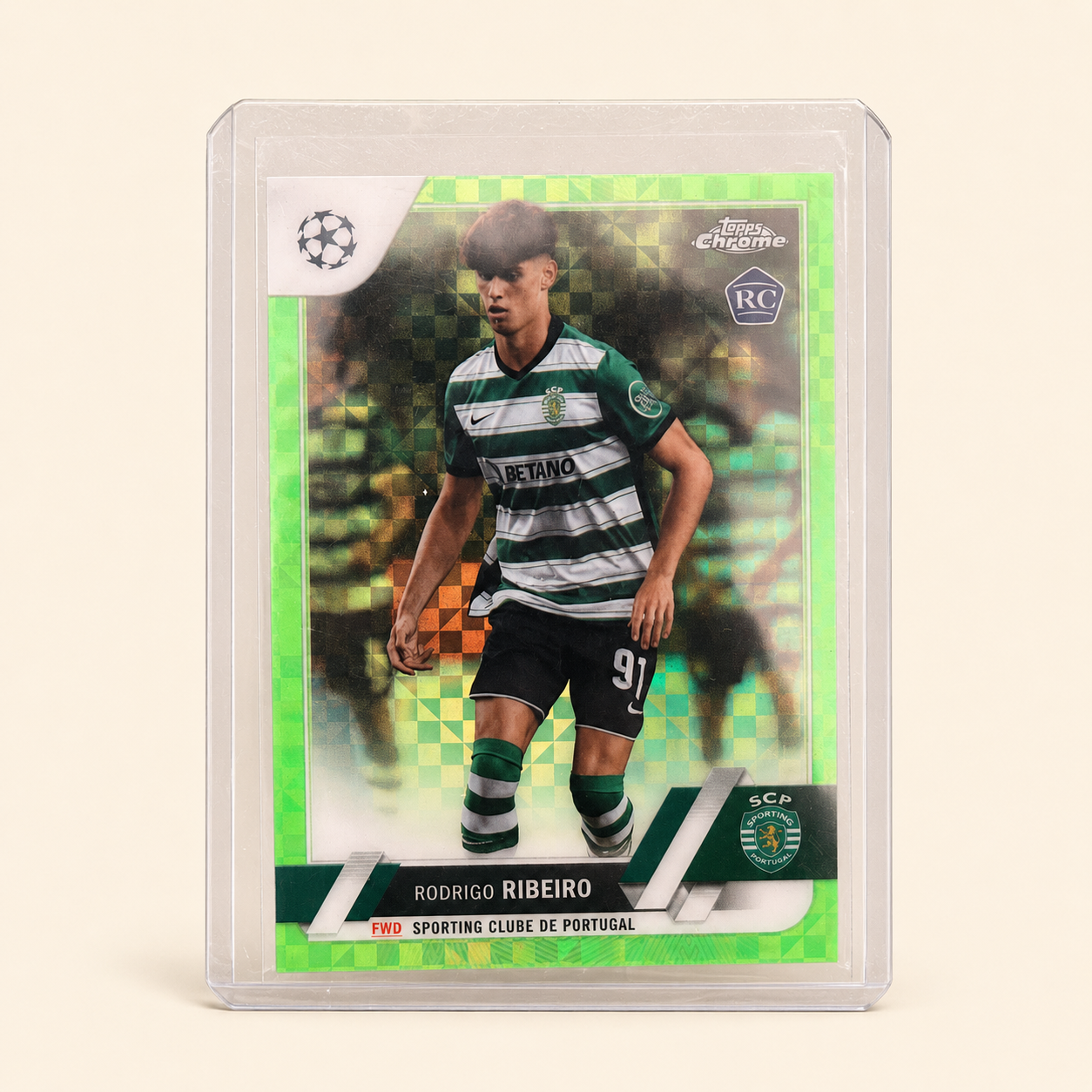 Rodrigo Ribeiro Sporting CP — Topps Chrome Rookie Green Refractor #194 — /399
