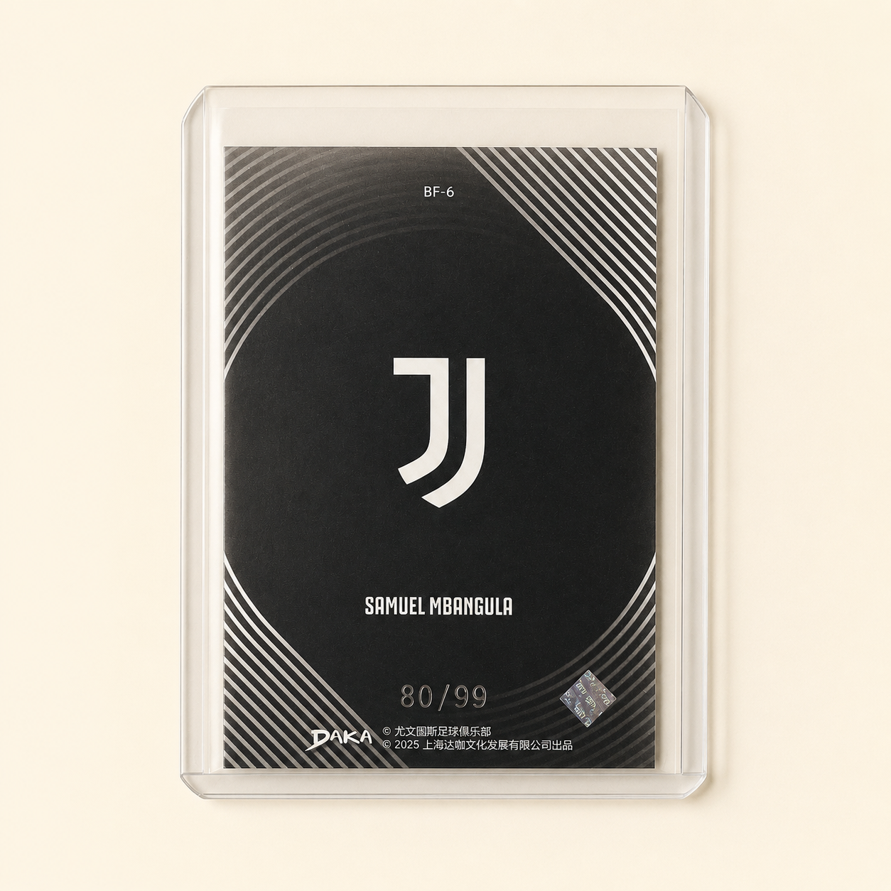 Samuel Mbangula Juventus — DAKA Black Film Rookie #BF-6 — /99